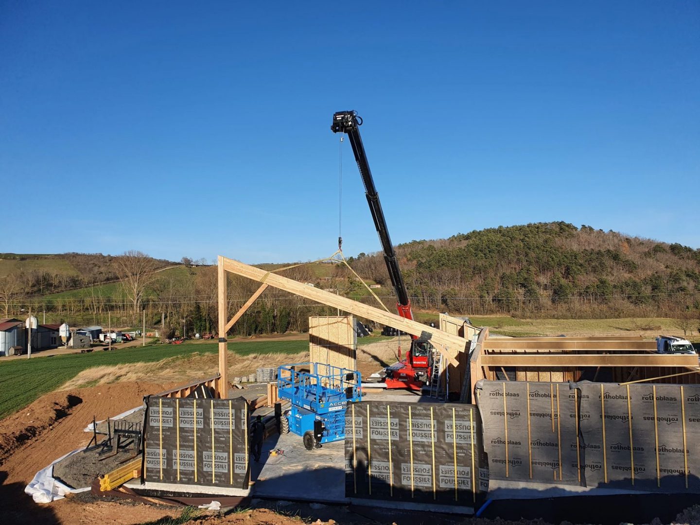 Hangar ossature bois Wood Brothers Construction